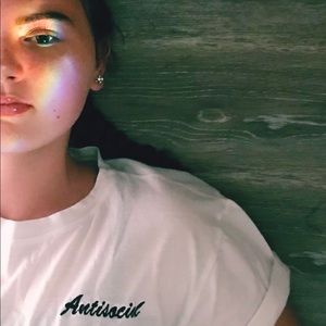 Antisocial white crop top